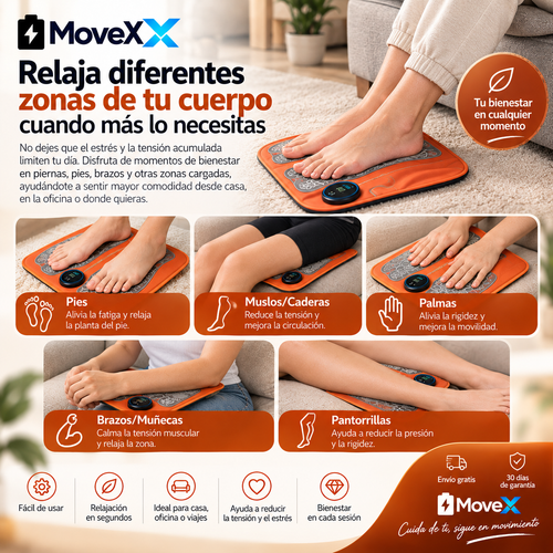 Almohadilla de masaje de pies nteligente, masajeador de pies que mejora la circulación sanguínea, masajeador de pies, relaja los músculos, recagable