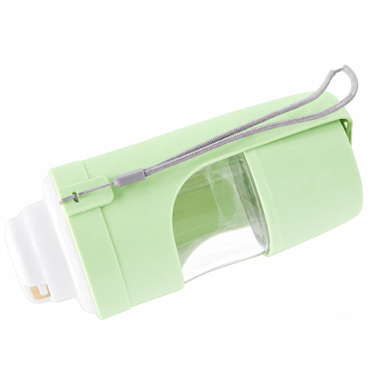 Botella verde con correa